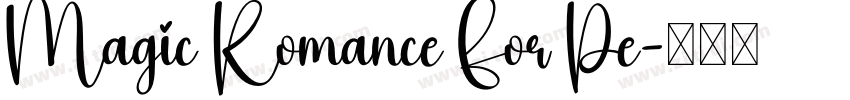 Magic Romance For Pe字体转换